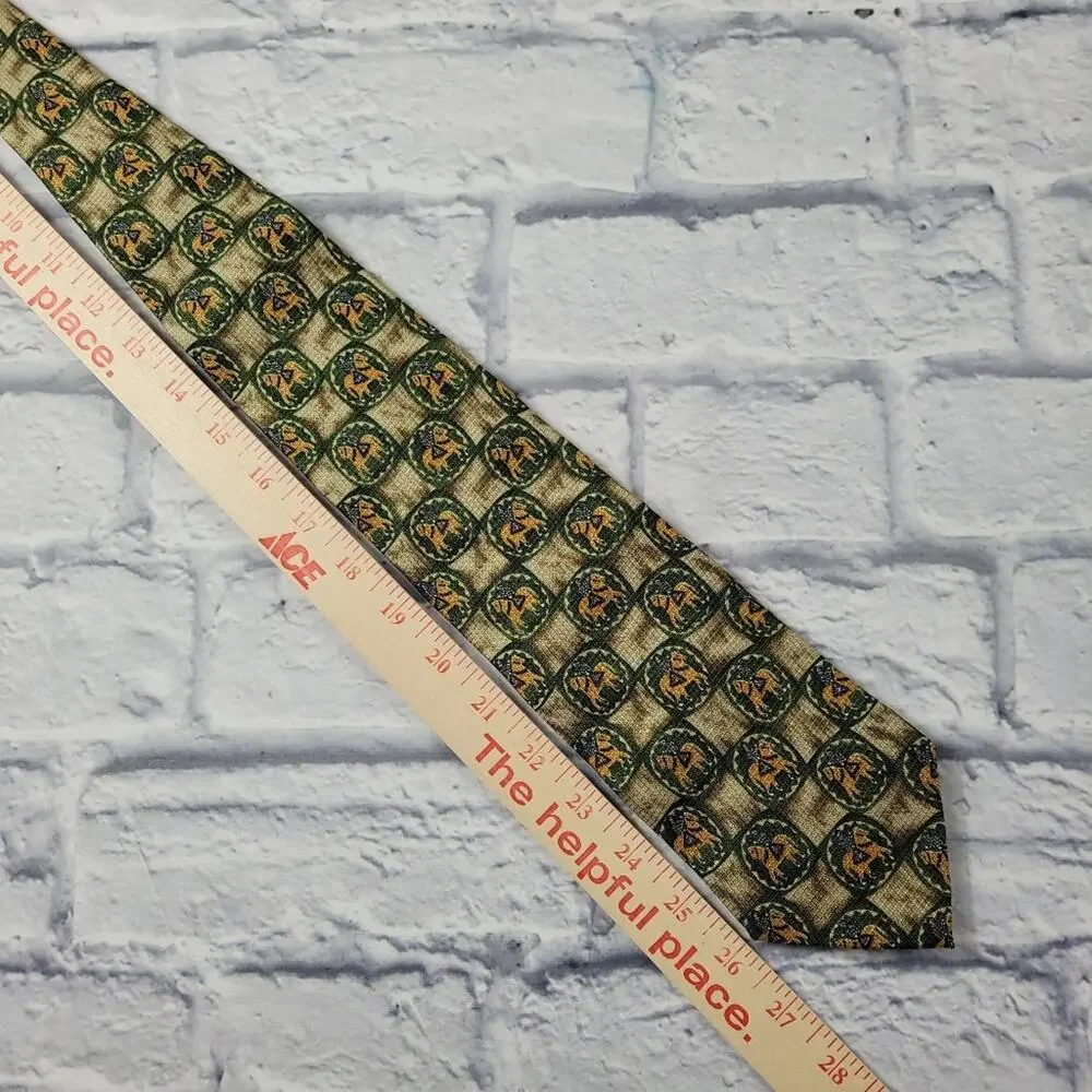 Dunhill Medieval Knight on Horse Medallion Silk Tie